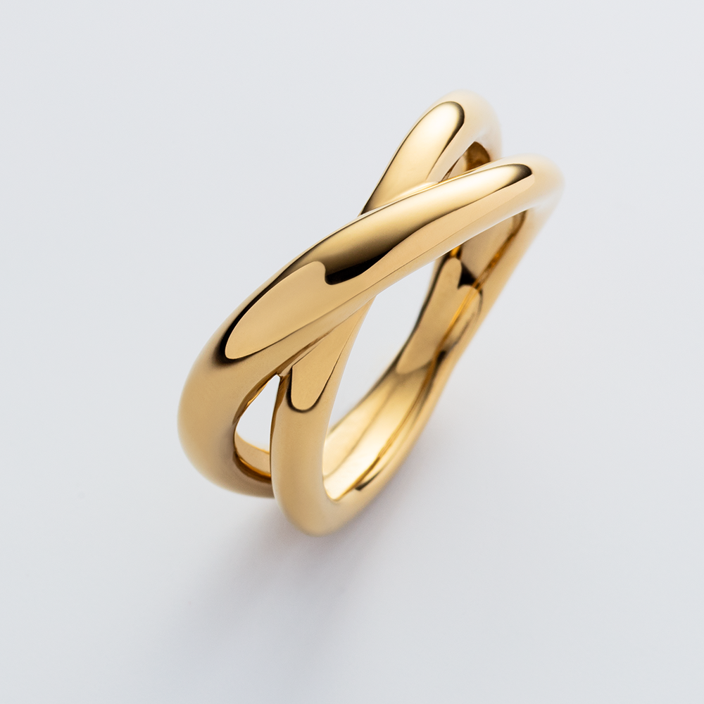 Waves Twisted Ring Gold