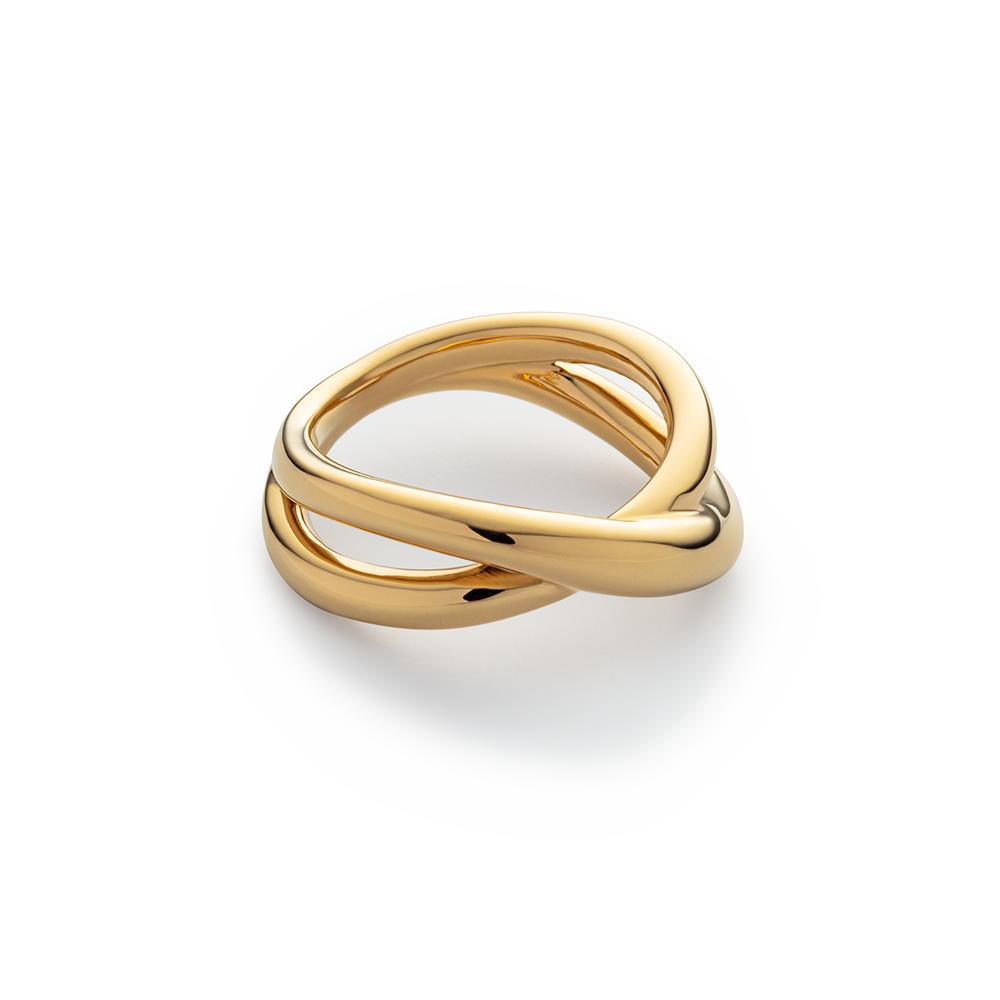 Paul Hewitt Waves Twisted Ring Gold