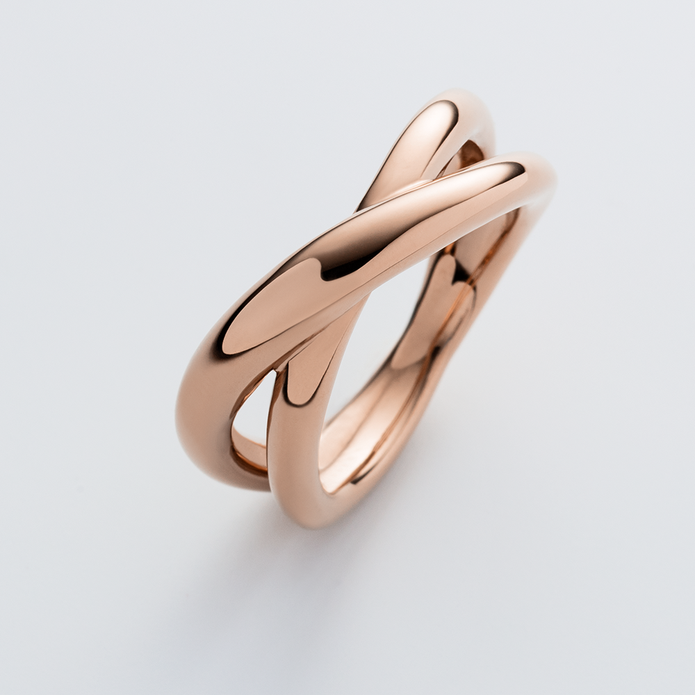 Waves Twisted Ring Roségold