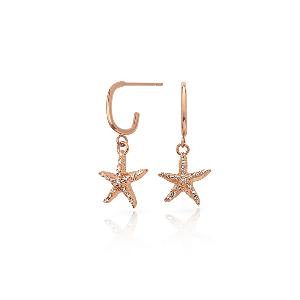 Gold and Apatite Starfish Earrings by Julia Lloyd George