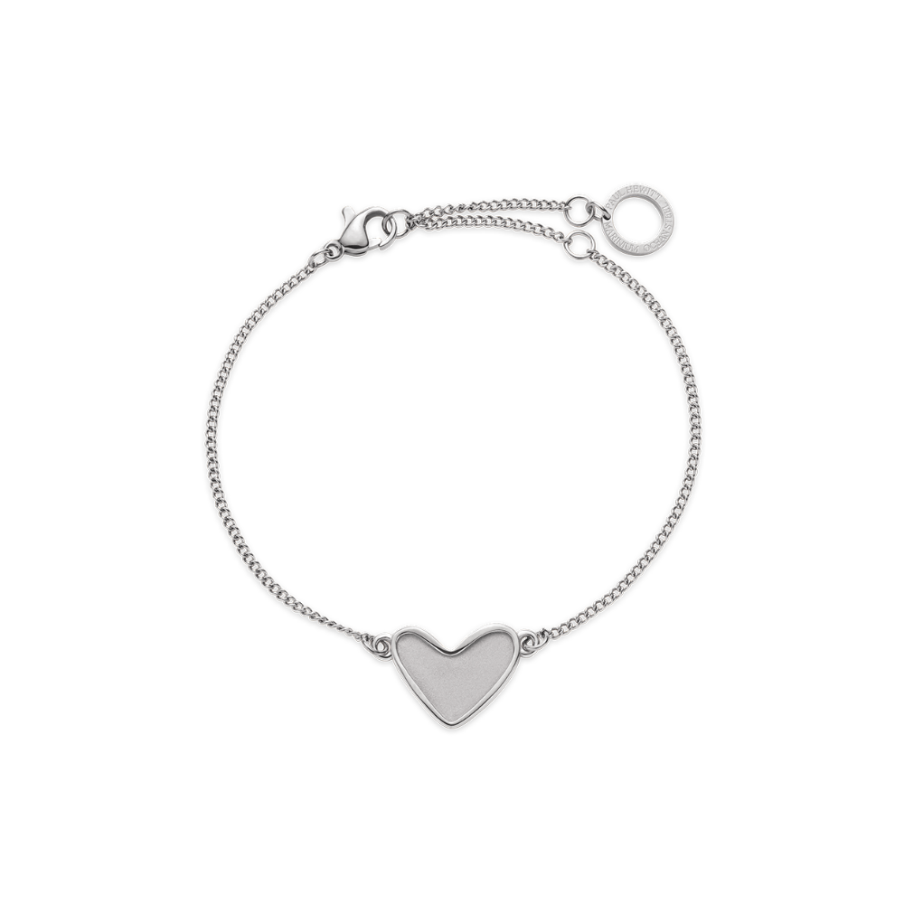 Engravable Heart Armkette Silber