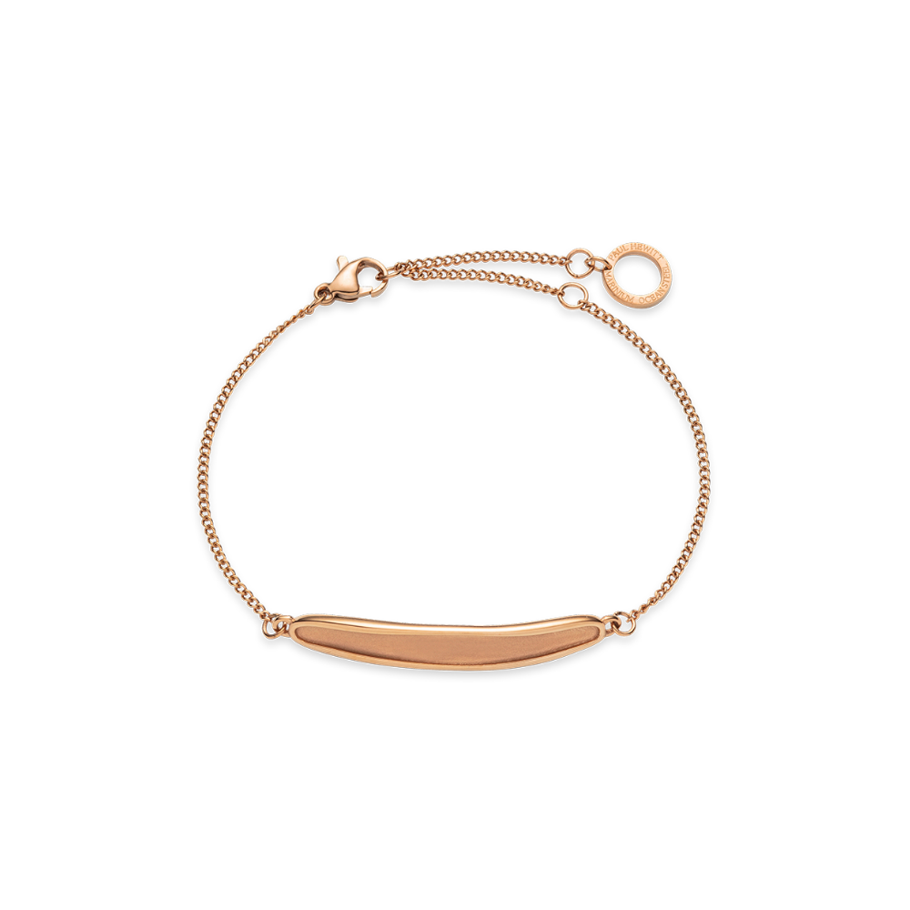 Engravable Plate Armkette Roségold