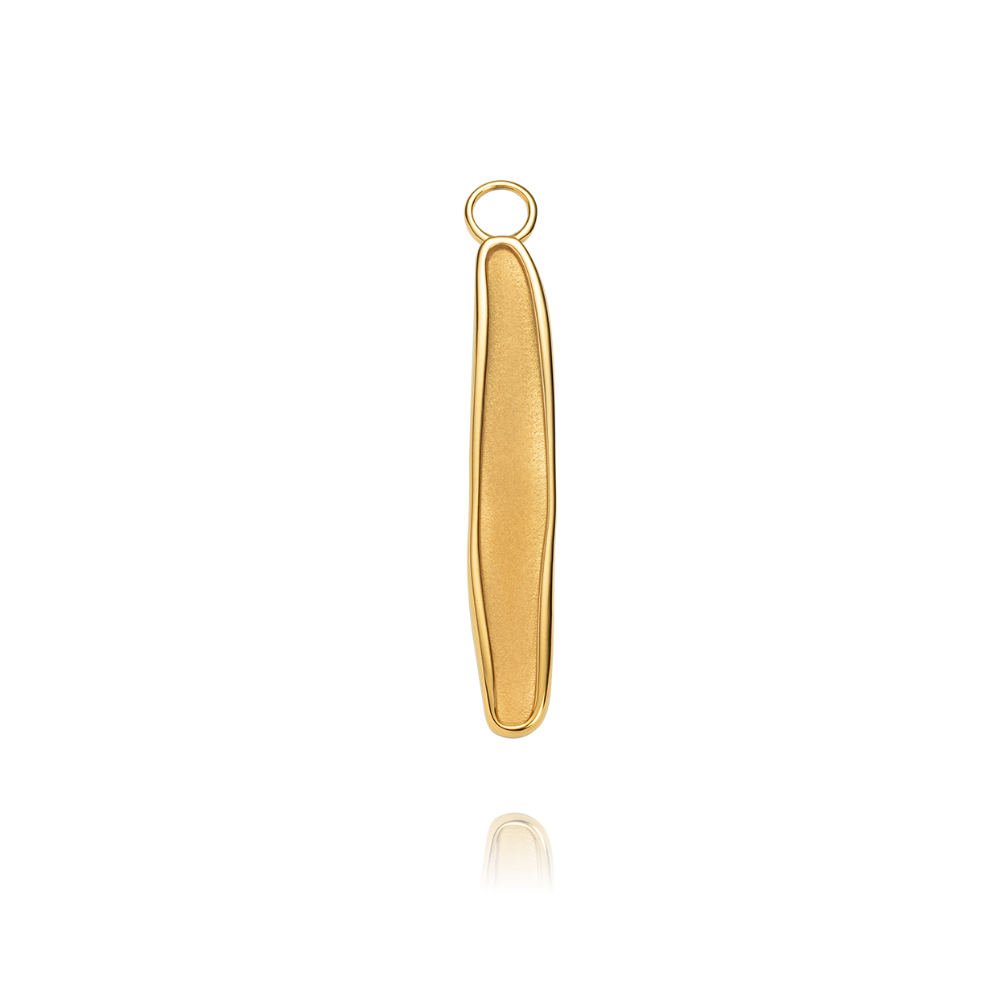 Engravable Plate Charm Gold
