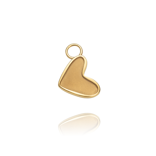 Gold heart best sale charm engravable