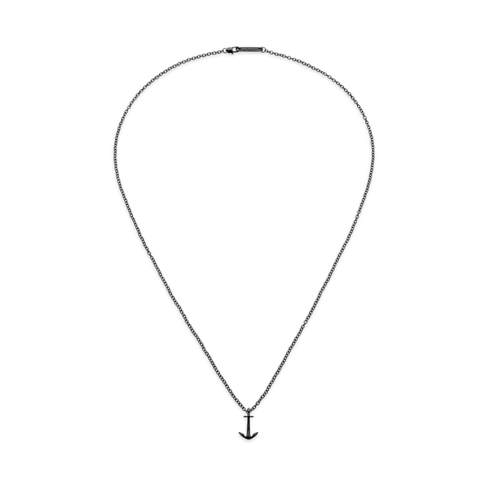 Men's Anchor Halskette Schwarz