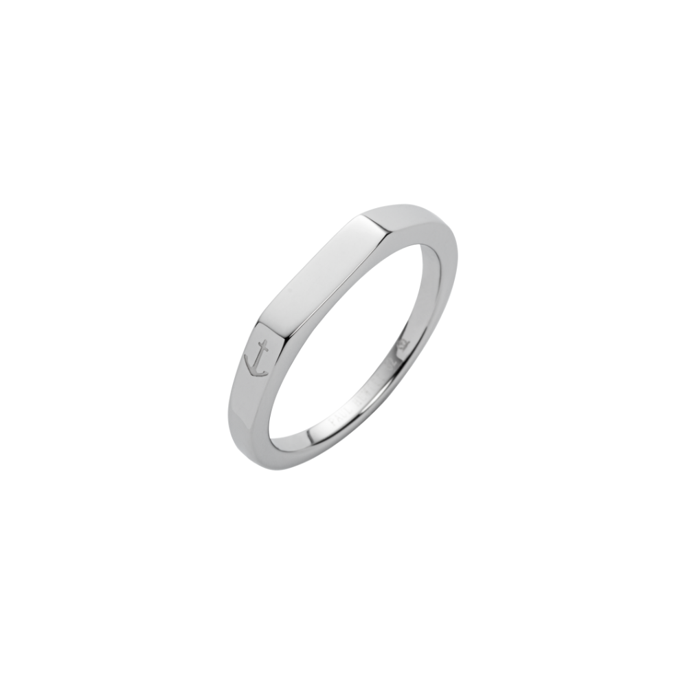 Men's Slim Signet Ring Silber