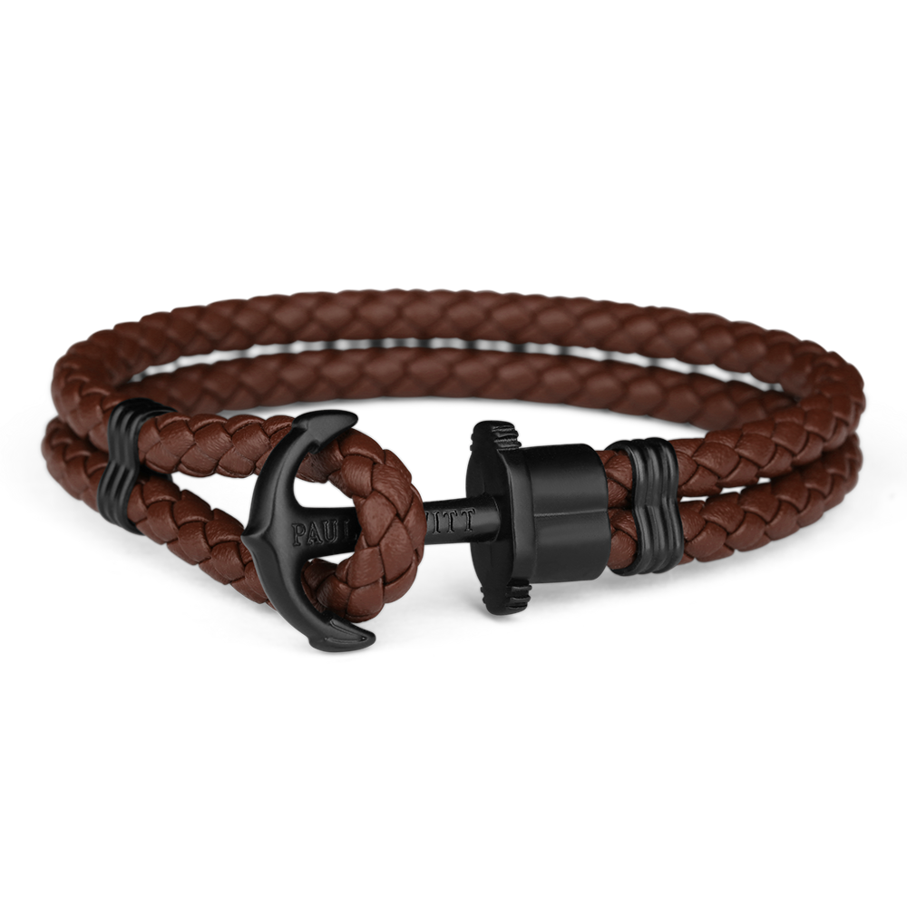 Ankerarmband Phrep Schwarz Leder Braun