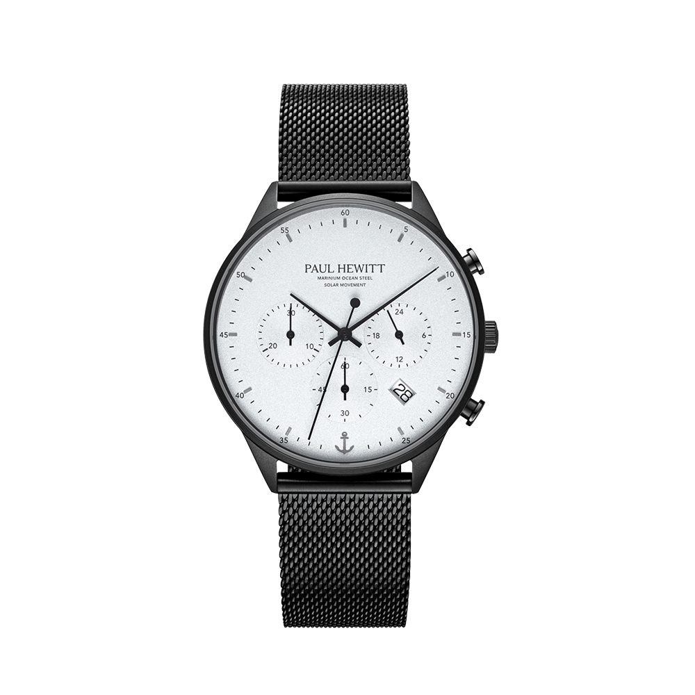 Chrono Uhr Schwarz Weiß