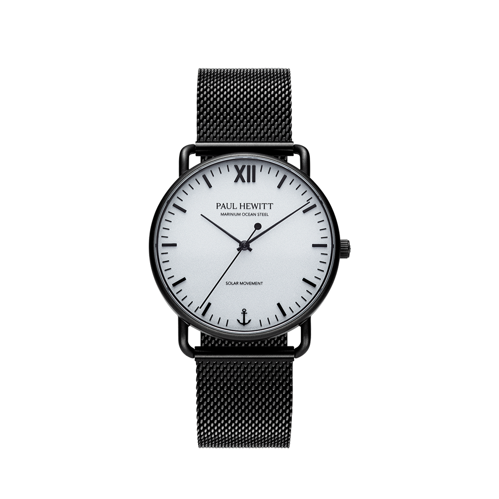 Sailor 39 mm Uhr Schwarz Weiß