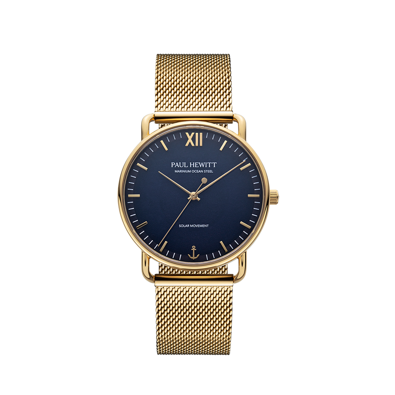 Sailor 39 mm watch gold blue – Paul Hewitt