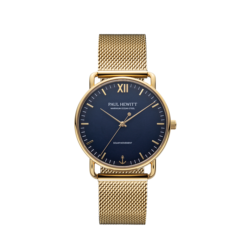 Sailor 39 mm Uhr Gold Blau