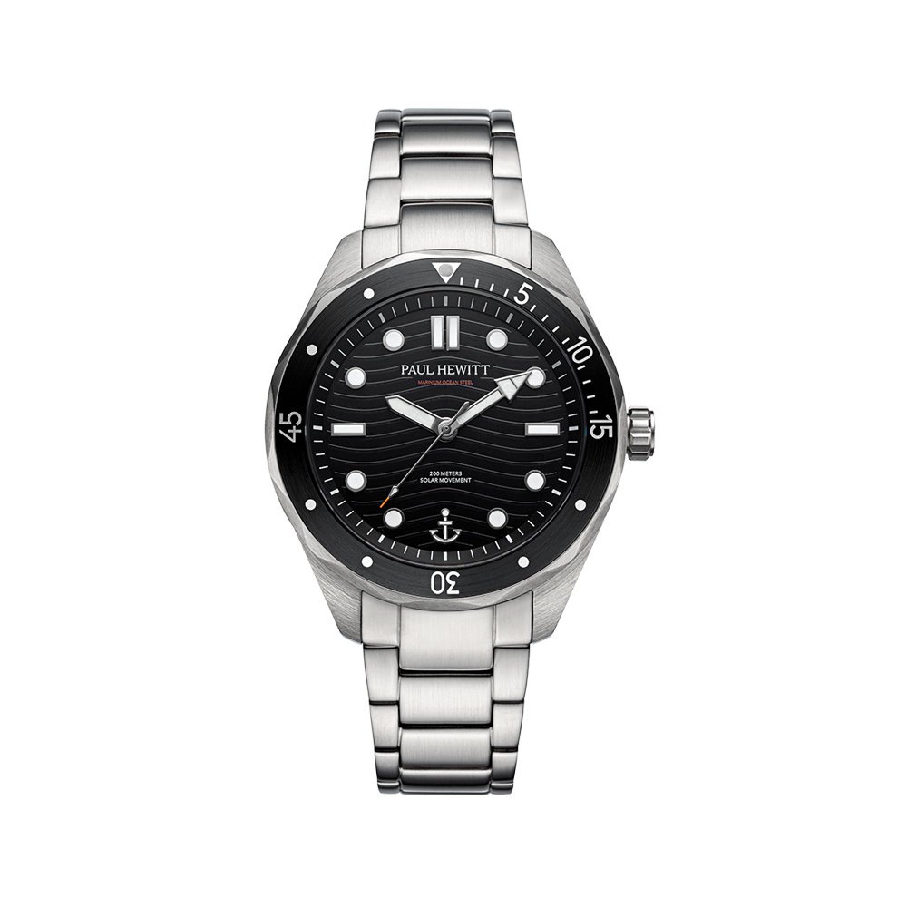 Ocean Diver Uhr Silber Schwarz