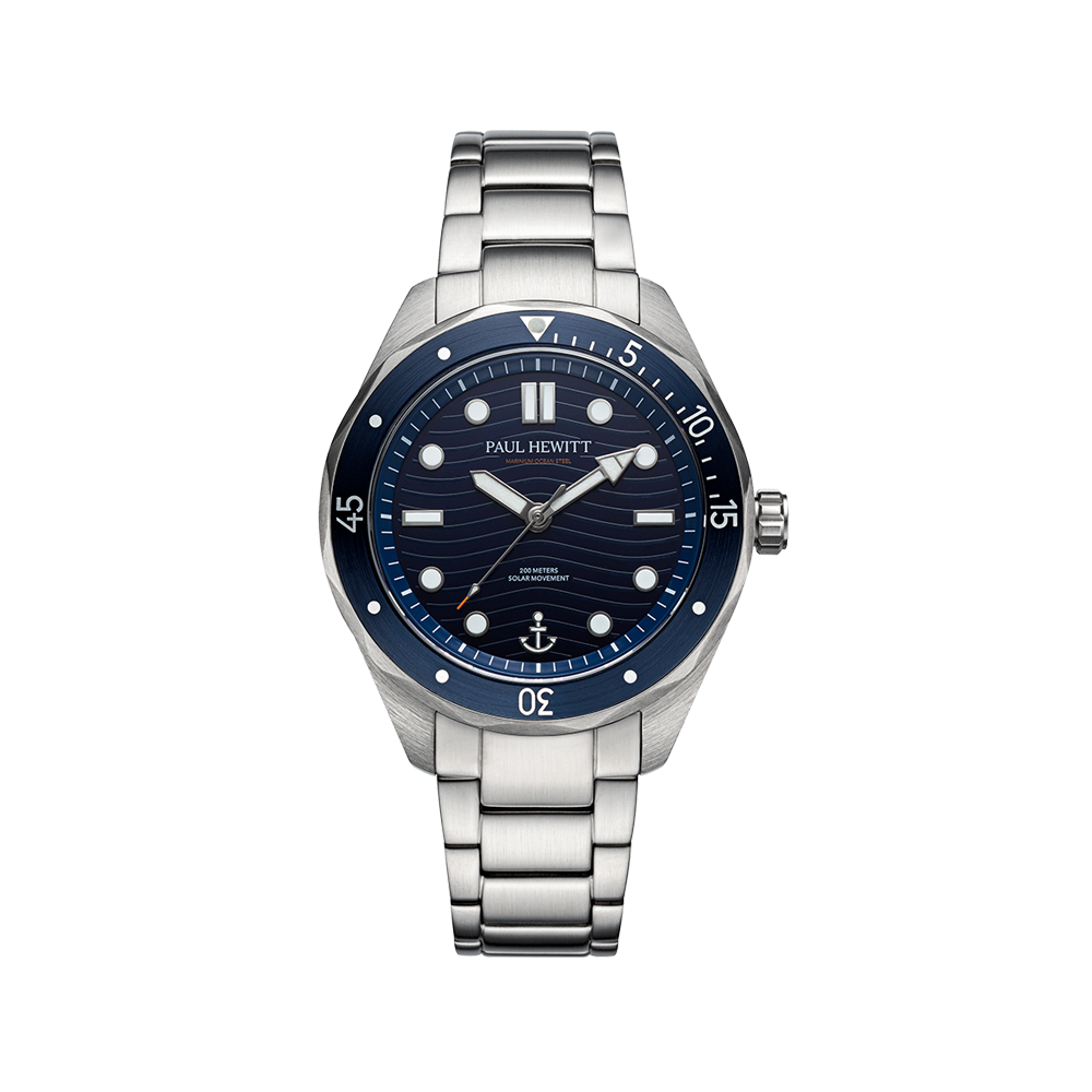 Ocean Diver Uhr Silber Blau