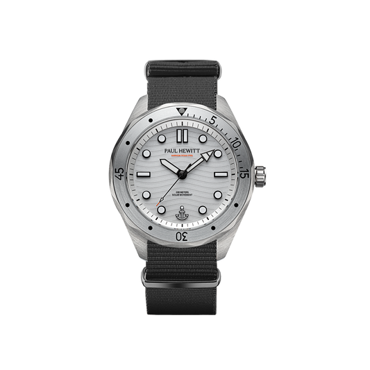 Ocean Diver Uhr Silber Weiß Nato