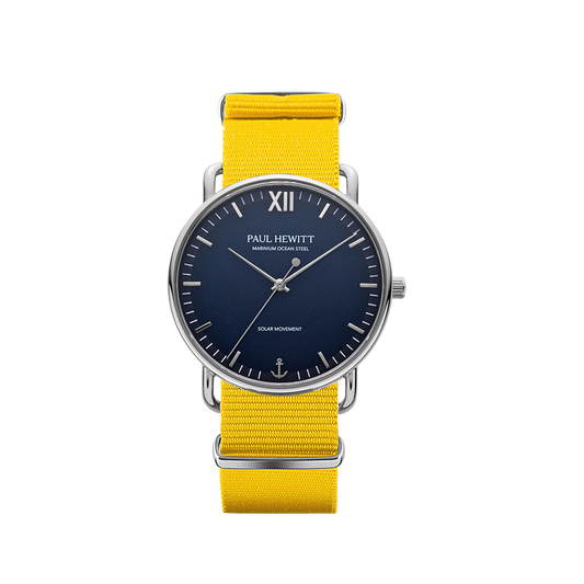 PAUL HEWITT Armbanduhr Sailor 39, Solar Edelstahl blau