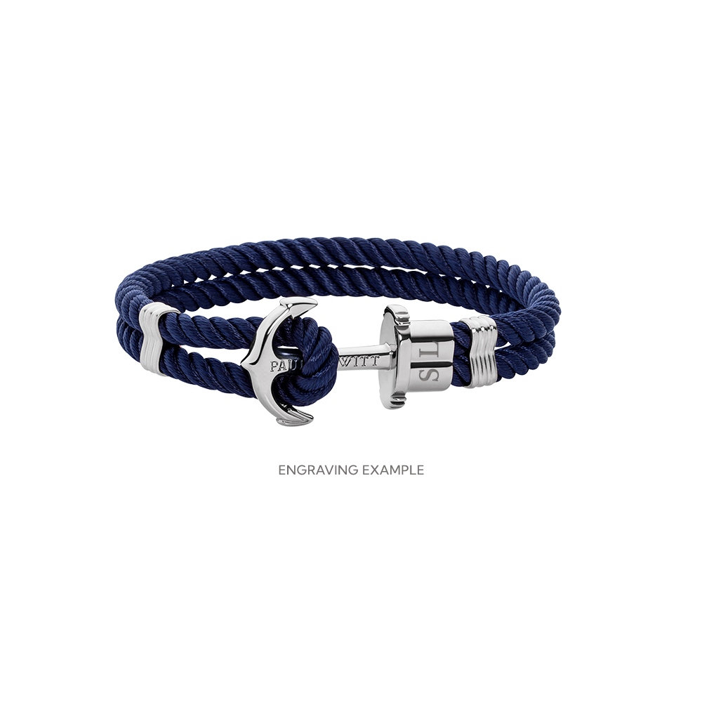 PHREP Armband Silber Marineblau