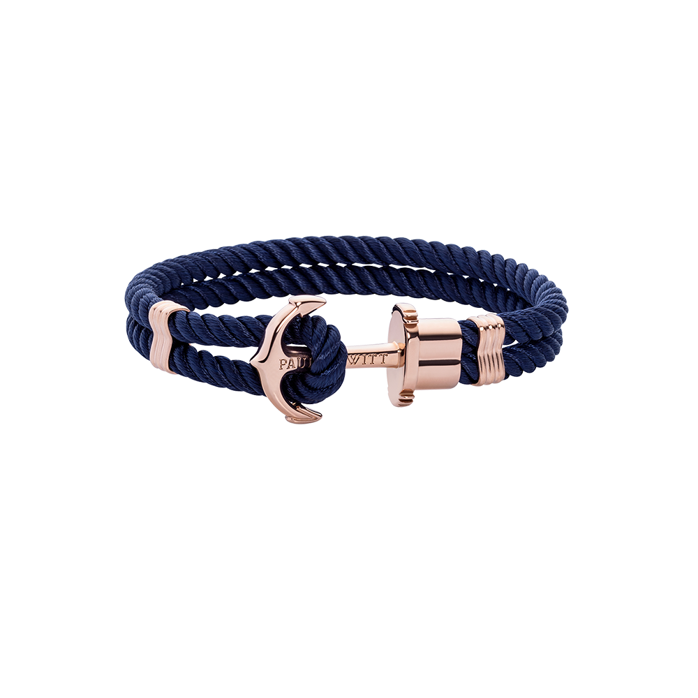 PHREP Armband Roségold Marineblau