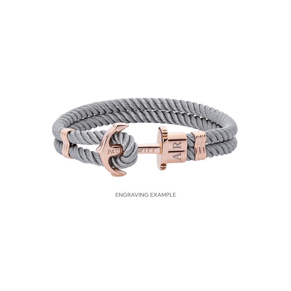 PHREP Armband Roségold Grau