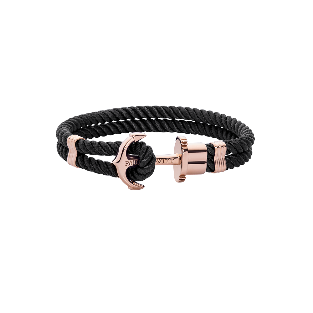 PHREP Armband Roségold Schwarz