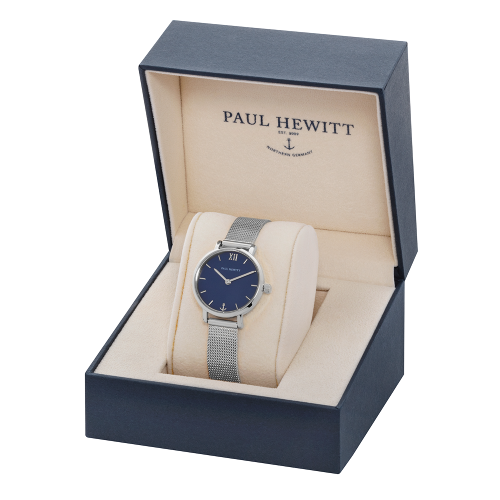 Uhr Modest Blue Lagoon Silber Mesh