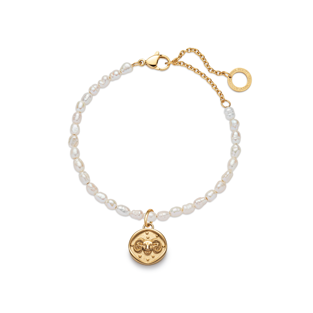 Set Aries Charm und Armkette Gold