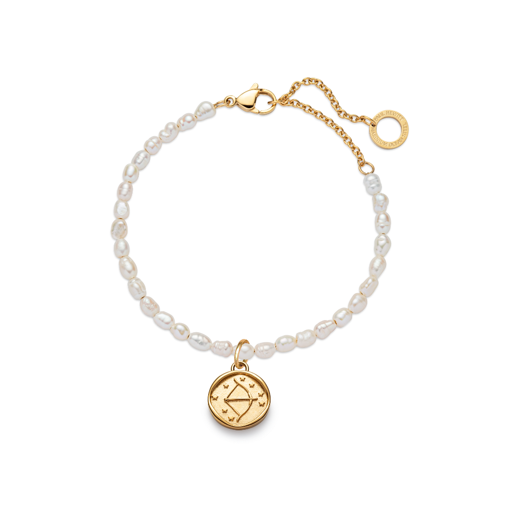 Set Sagittarius Charm und Armkette Gold