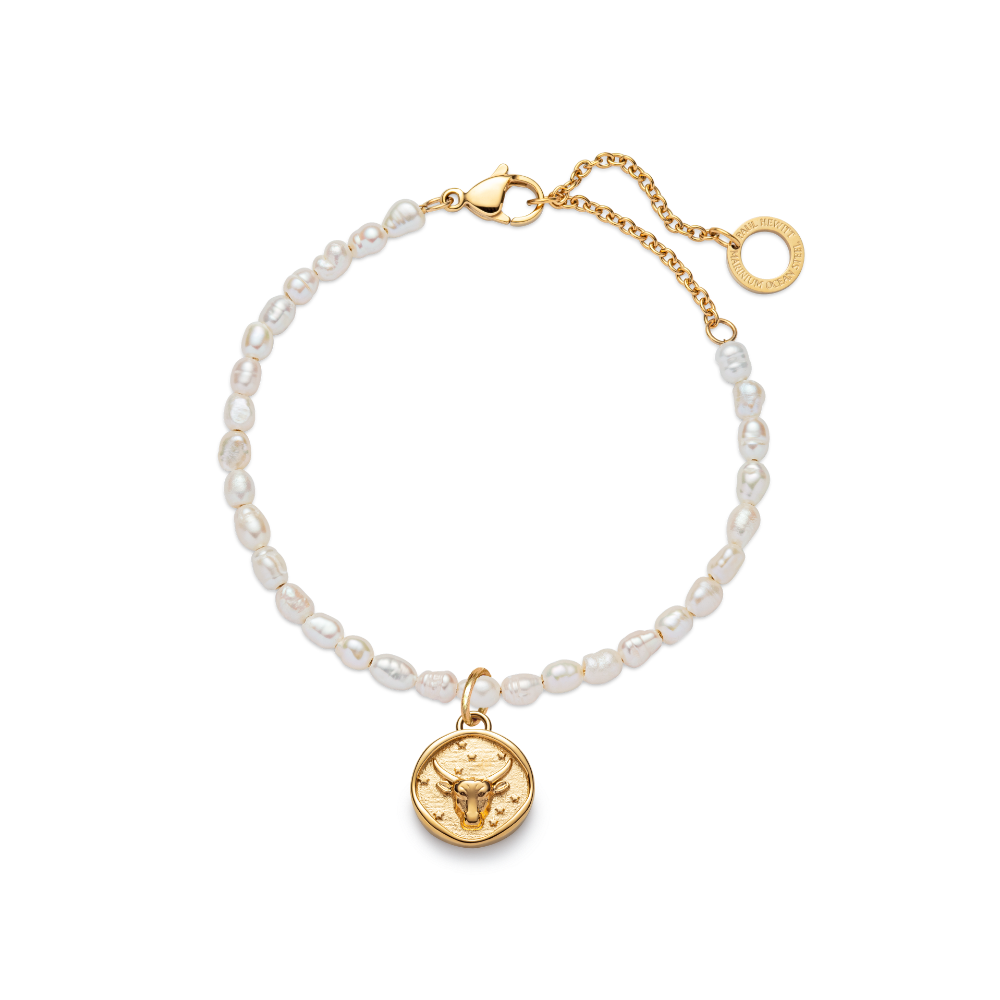 Set Taurus Charm und Armkette Gold