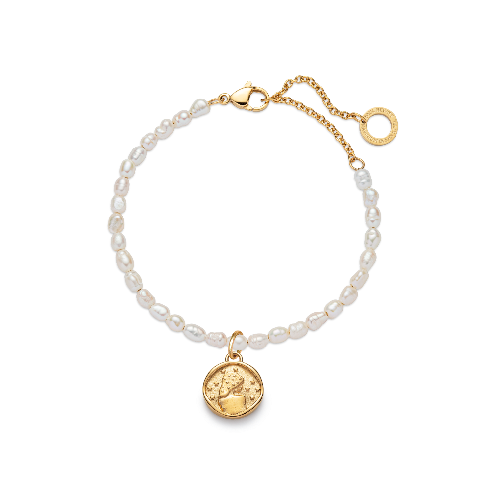 Set Virgo Charm und Armkette Gold