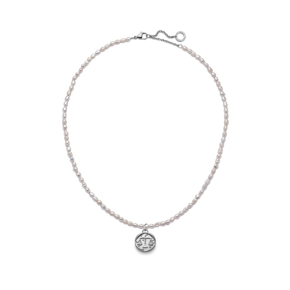 Set Libra Charm und Halskette Silber