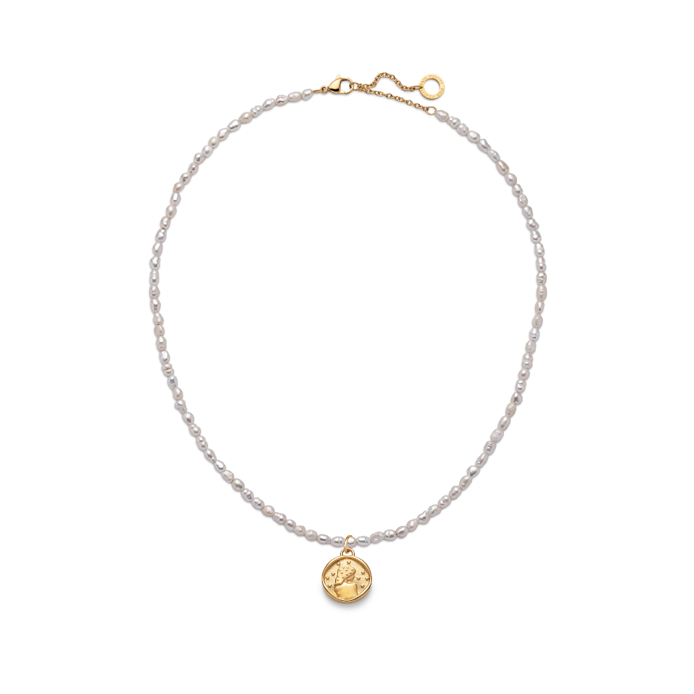 Set Virgo Charm und Halskette Gold