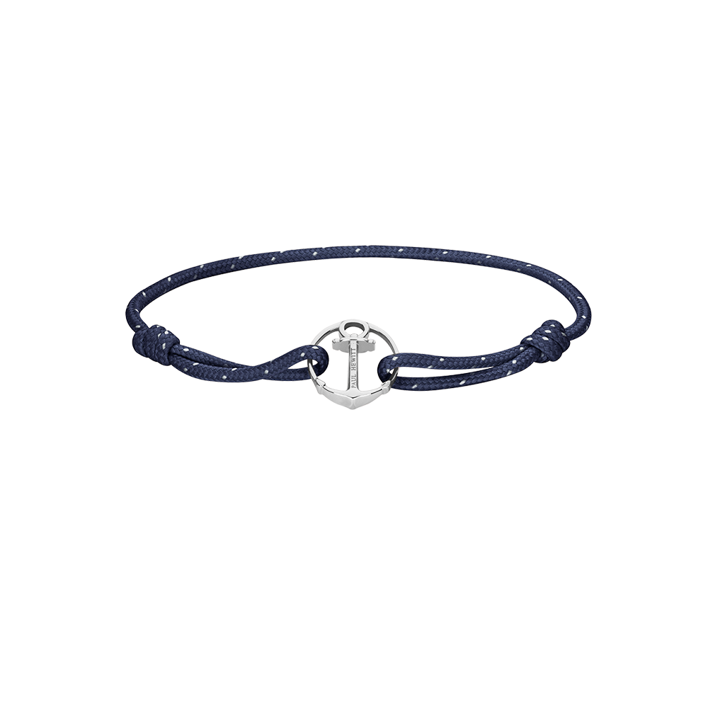 Armband Re/Brace Silber Marineblau