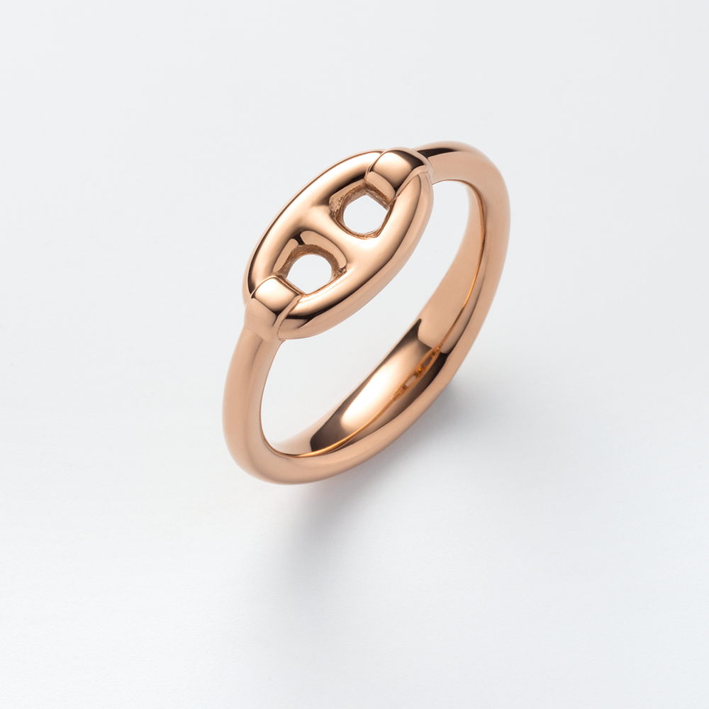 Ring Anchor Chain Roségold