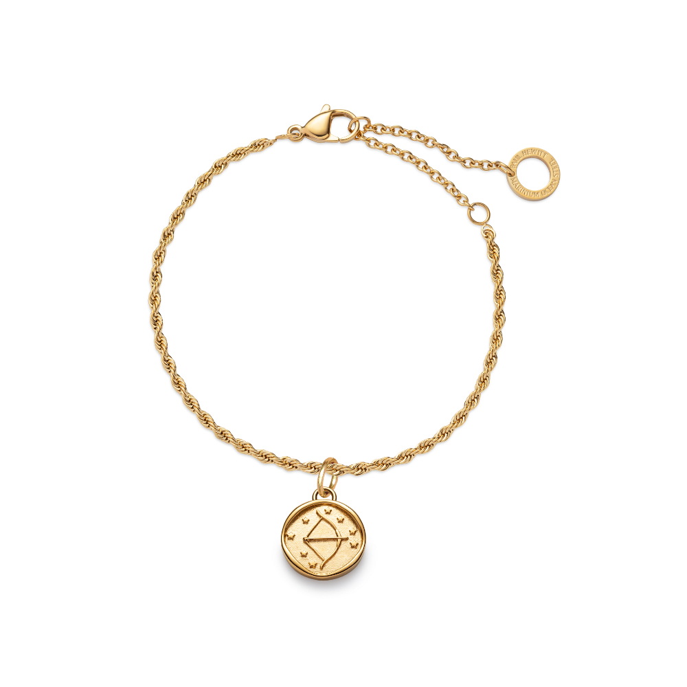 Set Sagittarius Charm und Armkette Gold