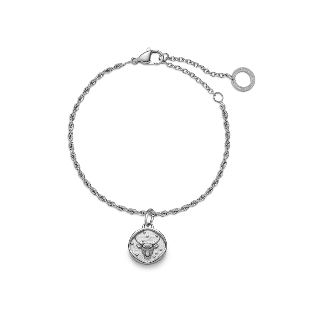 Set Taurus Charm und Armkette Silber