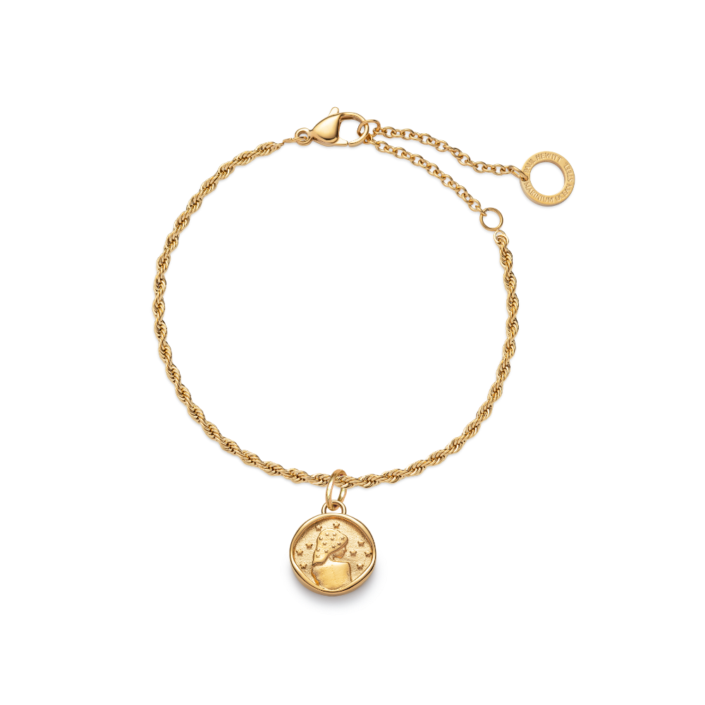 Set Virgo Charm und Armkette Gold