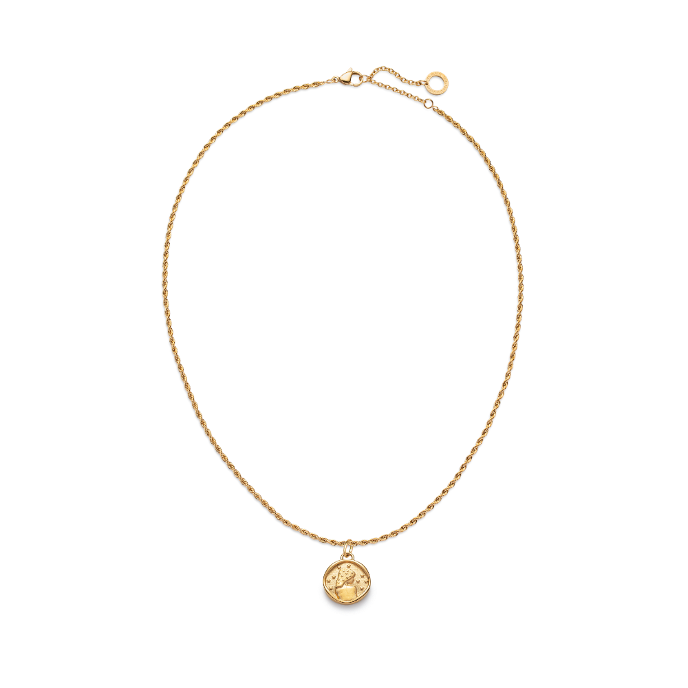 Set Virgo Charm und Halskette Gold