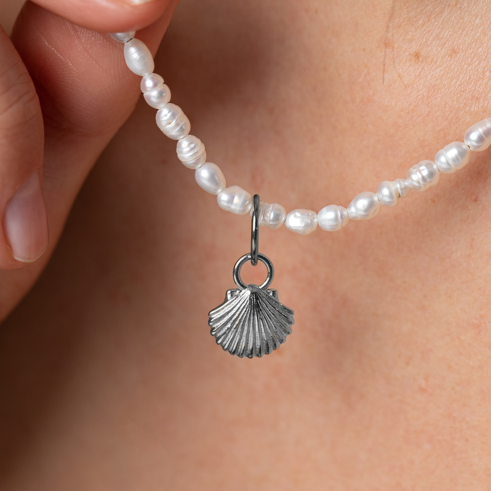 Scallop Shell Long Necklace – Helen Butler Designs