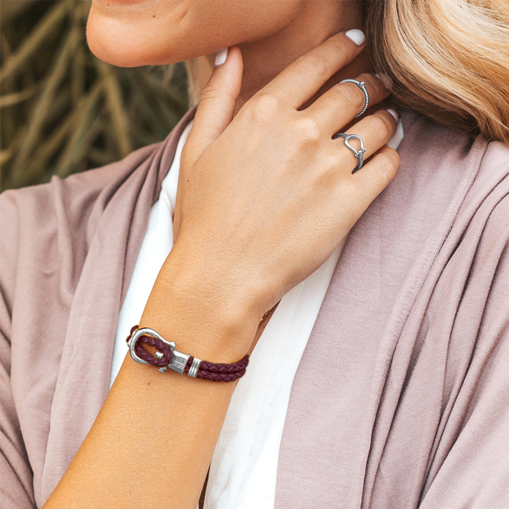Armband Phinity Silber Dark Mauve