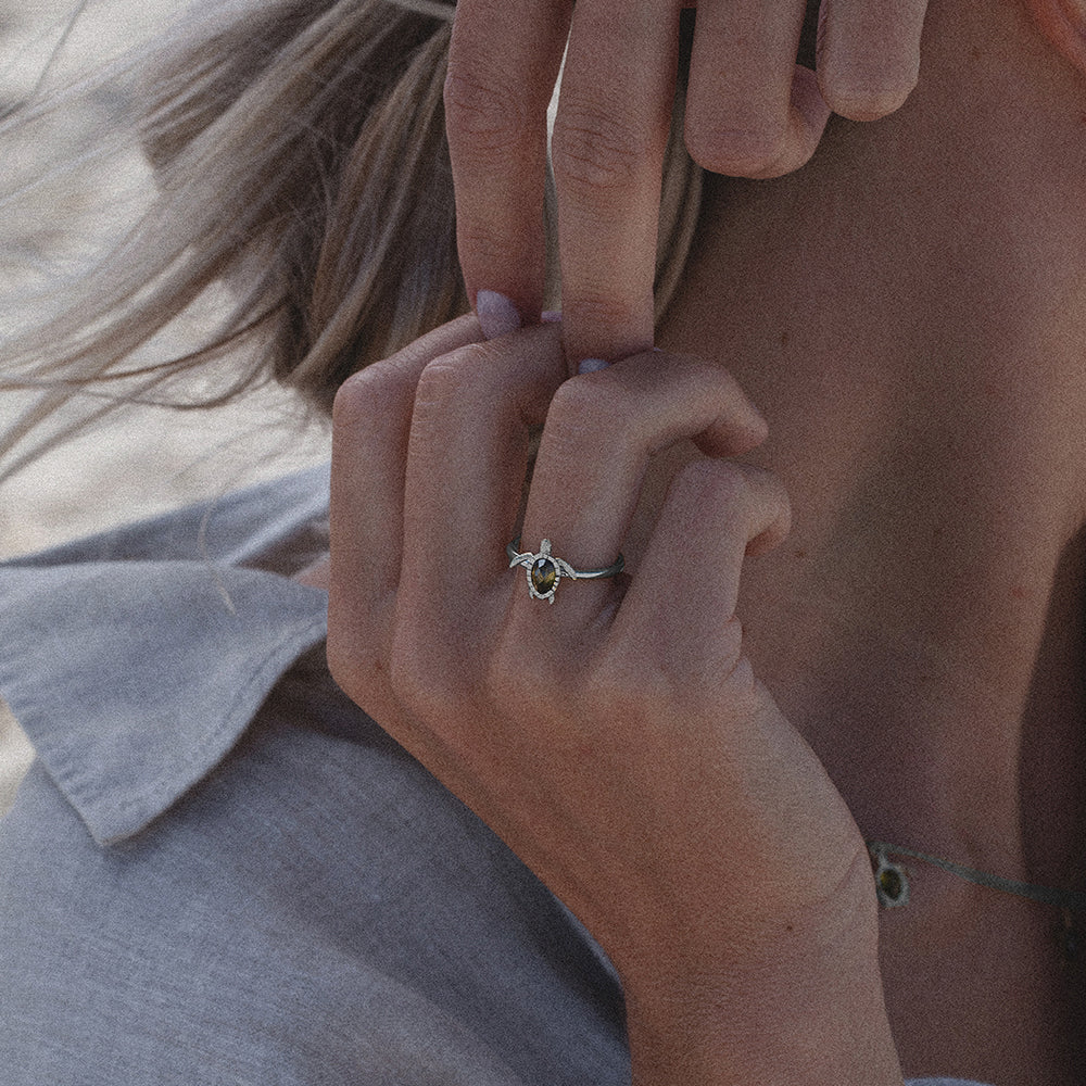 Turtle Ring Silber
