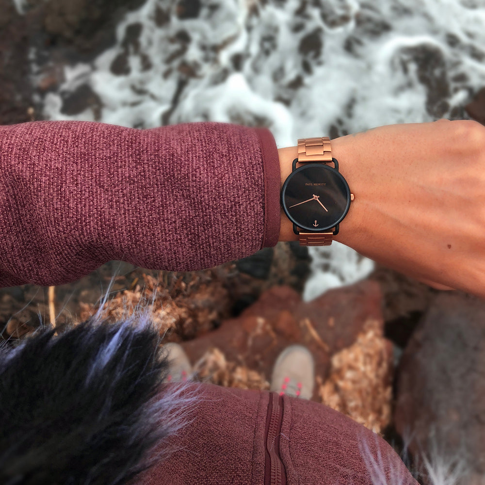 Uhr Miss Ocean Black Sunray Schwarz Metall