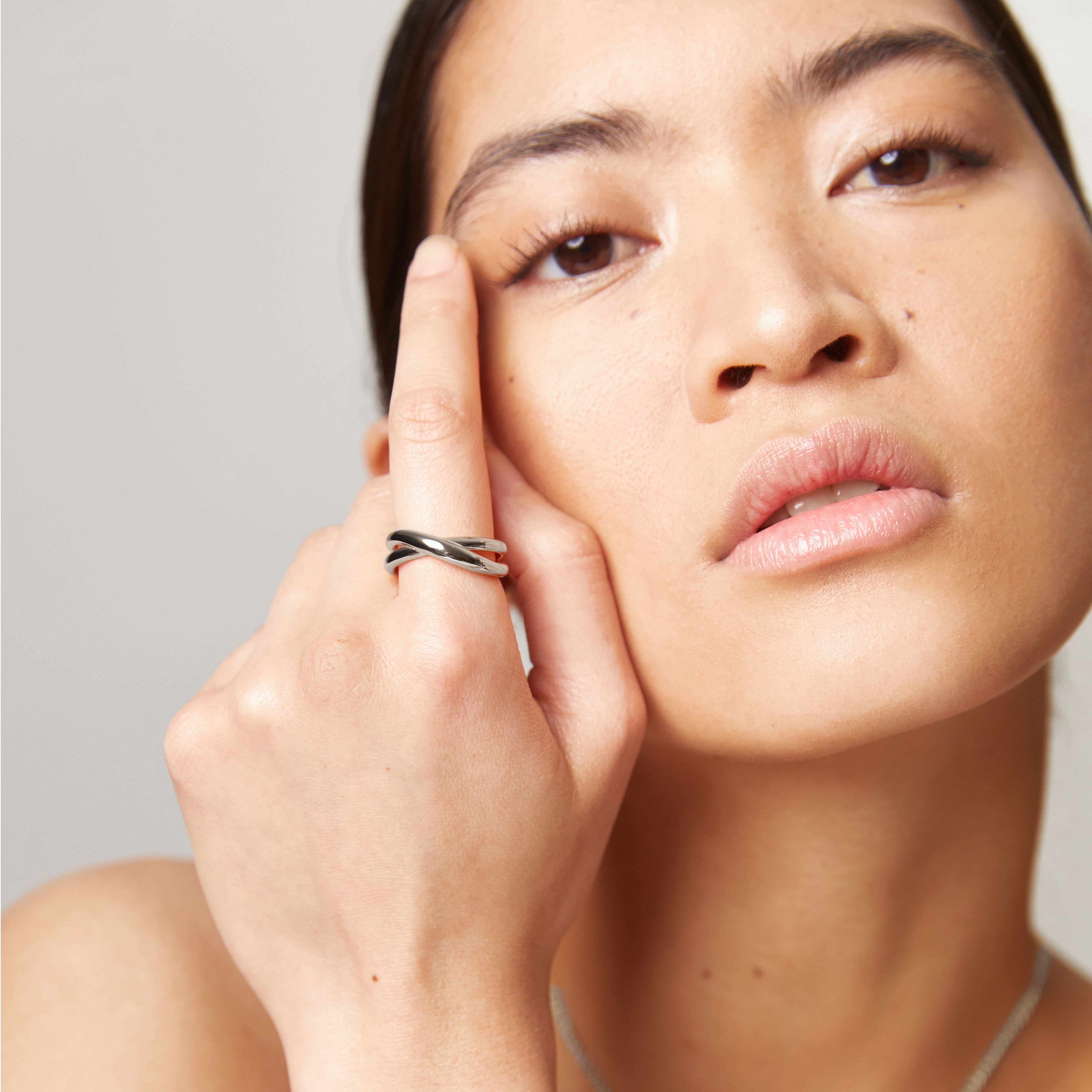 Waves Twisted Ring Silber