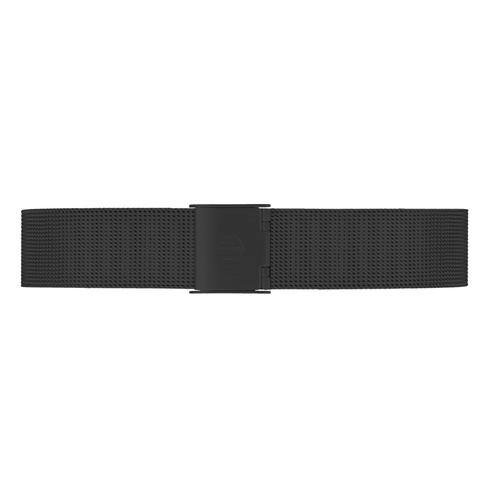 Uhrenarmband Mesh Schwarz 16 mm