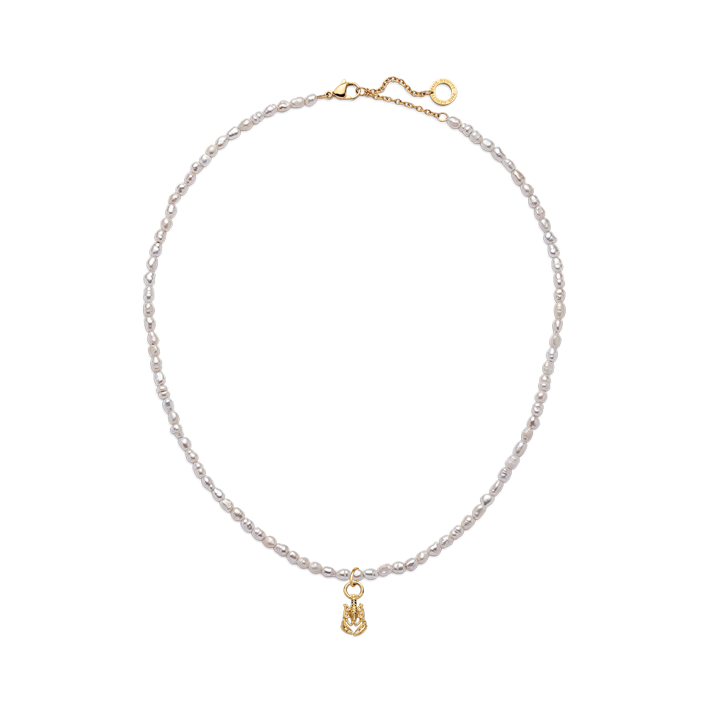 Set Lobster Charm und Halskette Gold
