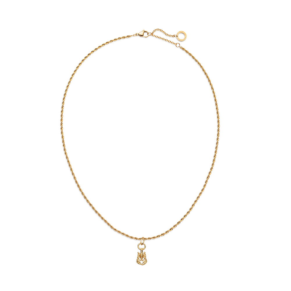 Set Lobster Charm und Halskette Gold