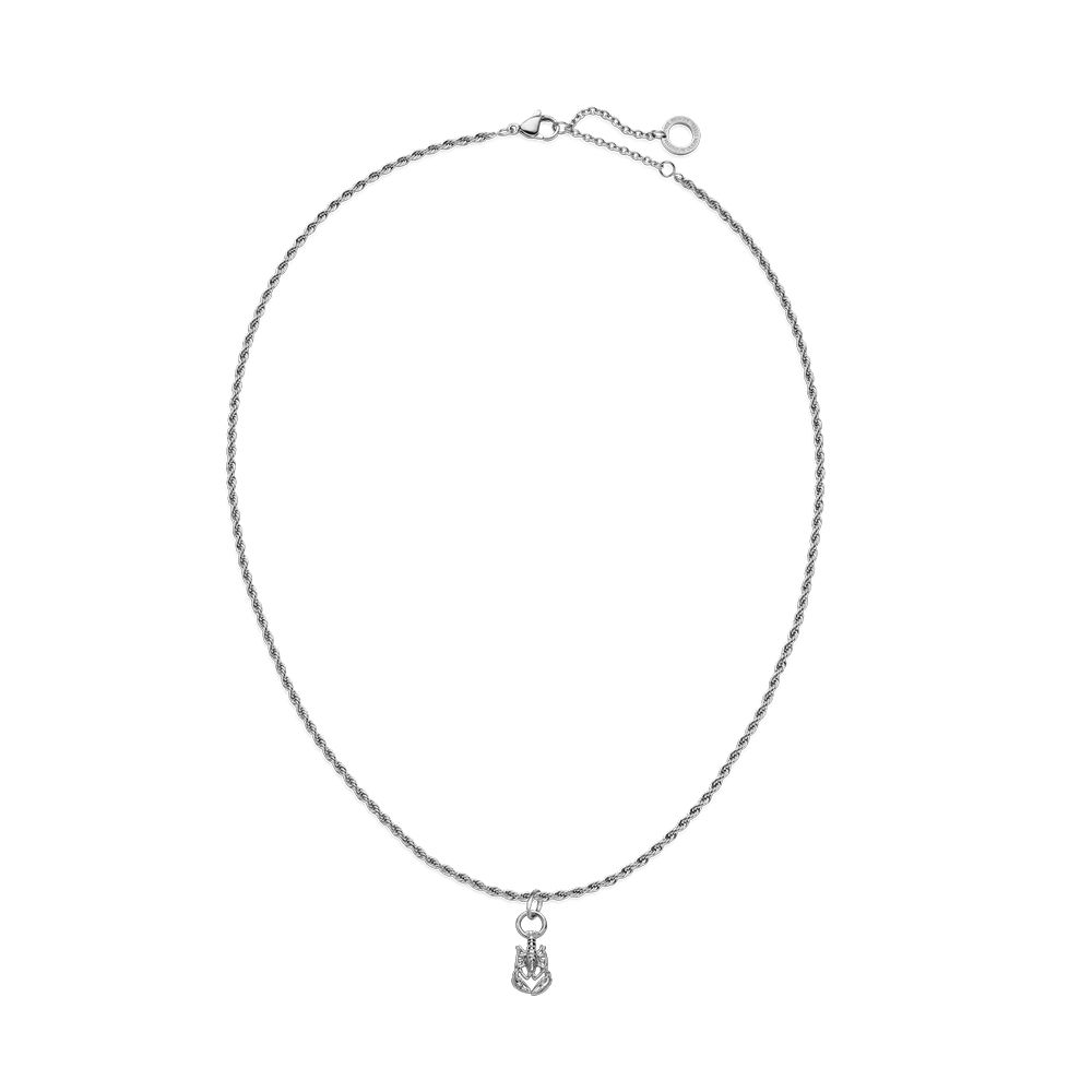 Set Lobster Charm und Halskette Silber