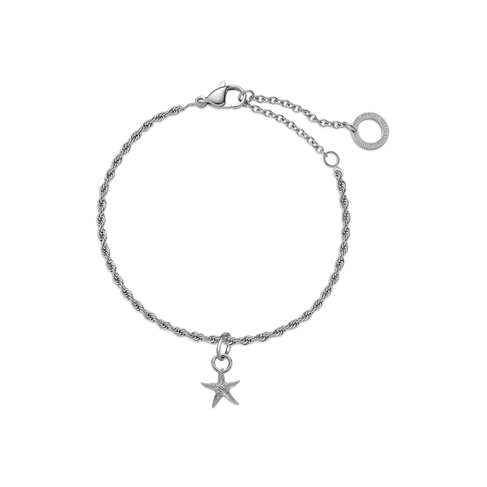 Set Starfish Charm und Armkette Silber