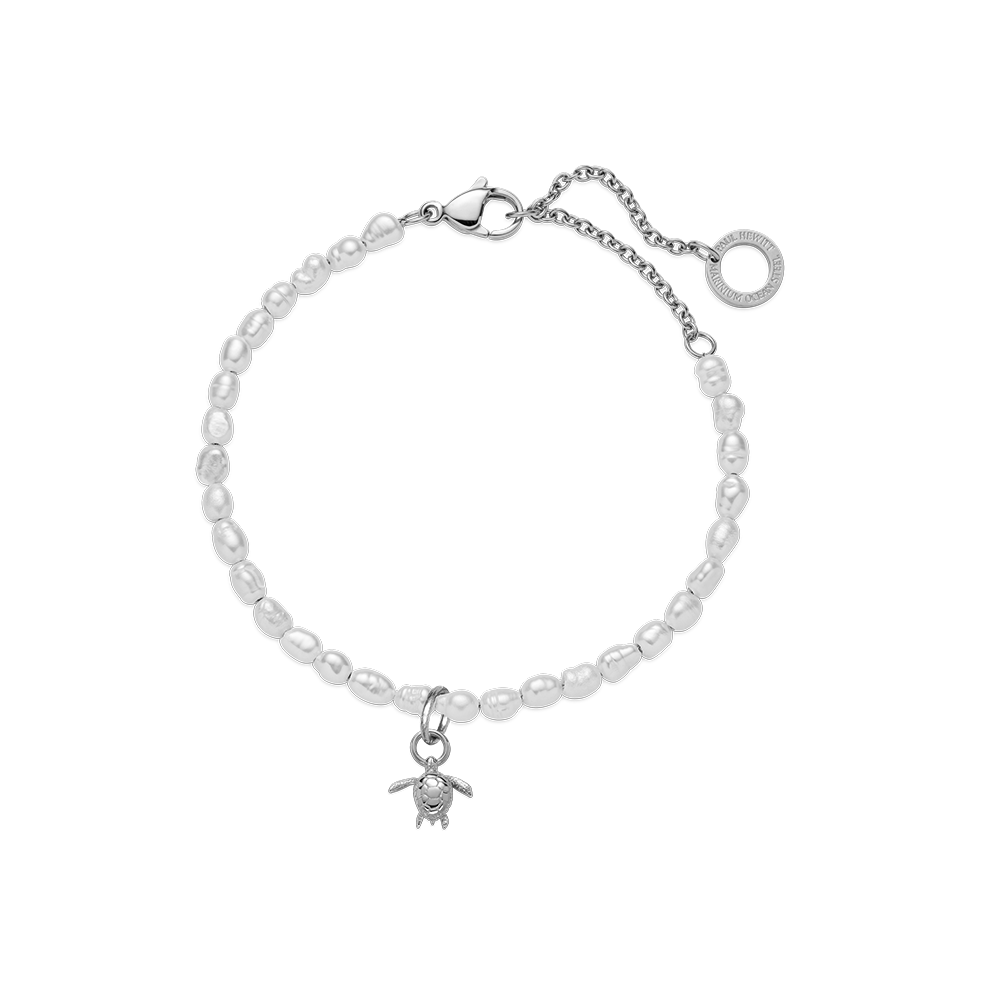 Set Turtle Charm und Armkette Silber